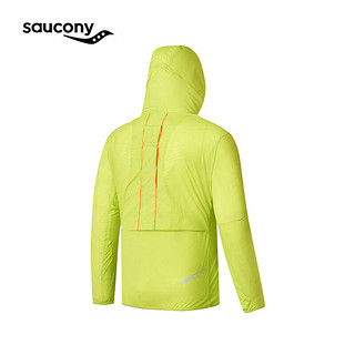 Saucony索康尼男子运动夹克2024年连帽外套透气运动夹克男 黄绿色 S