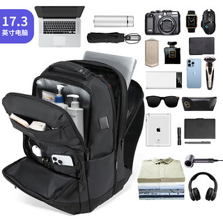 victoriatourist 维多利亚旅行者 背包男士17.3英寸笔记本电脑包大容量商务双肩包旅行包书包V9089