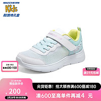 Skechers斯凯奇夏季女童可爱爱心魔术贴运动鞋儿童跑步鞋休闲童鞋 312012L 白色/多彩色/WMLT 34