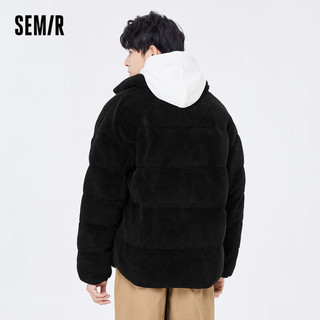 【Semir】森马棉服男宽松厚款仿羊羔毛立领时尚学生外套潮2022冬季情侣109722112201