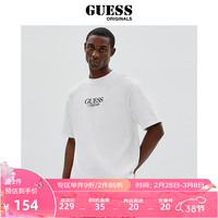 GUESS Originals 男士宽松简约刺绣字母LOGO短袖T恤M2GI00K9XF2 G011-白色 XL