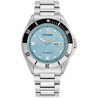 西铁城（CITIZEN）男士手表 精致简约 Sport Automatic 商务不锈钢腕表 NH7530-52L 蓝色 NH7530-52L