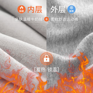 婧麒（JOYNCLEON）孕妇裤加绒秋冬保暖休闲裤女打底外穿运动裤子棉黑色3XL jyk20235