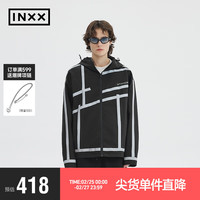 英克斯(inxx)Standby 潮牌春个性撞色夹克外套上衣XME1140237 黑色 L