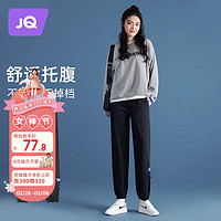 婧麒（JOYNCLEON）裤秋冬休闲运动裤女外穿打底小脚裤子 黑色 M jyk12756 M（适合110斤以内）