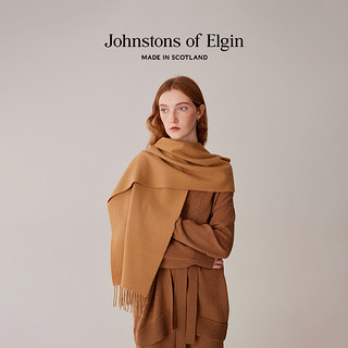 【会员9折】Johnstons of Elgin经典宽幅纯羊绒围巾男女礼盒