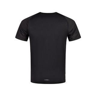 亚瑟士ASICS运动T恤男子跑步短袖透气舒适运动上衣T恤 2031E506-001 黑色 XS