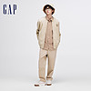 Gap 盖璞 男女装2024春季logo刺绣线条装饰针织外套棒球服452531