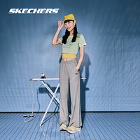 SKECHERS 斯凯奇 2024裤子女凉感运动长裤松紧腰喇叭高腰修身裤