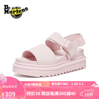 马丁(马汀博士 Dr.Martens)Voss Mono 外穿通勤松糕时尚轻量搭扣女款凉鞋 粉色 37