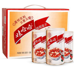 wahaha娃哈哈桂圆莲子营养八宝粥360g12罐手提礼盒装营养早餐粥速食粥