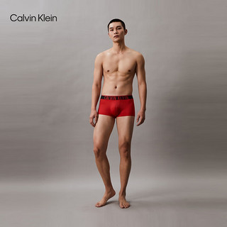 Calvin Klein内衣【明星同款风暴引力带】24春夏男提花低腰防夹臀内裤NB3836 XBZ-庞贝红 XL