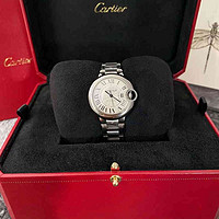 卡地亚CARTIER Cartier表蓝气球系列自动机械表腕表钢带皮带手表 白色圆盘