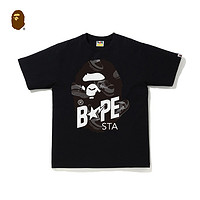 BAPE 男装春夏猿人头字母印花STA休闲鞋图案短袖T恤110068G