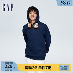 Gap 盖璞 男女装春季2024新款元气新年卫衣情侣889283 海军蓝 175/96A(L)亚洲尺码