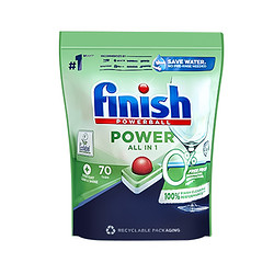 finish 亮碟 洗碗块多效合一洗碗机专用洗涤剂清洁剂绿色0添加70块