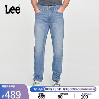 Lee24早春705标准锥形中浅蓝男牛仔裤LMB100705205-400 中浅蓝（裤长31） 34