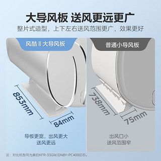 美的（Midea）空调挂机 省电新一级能效 变频冷暖 一键防直吹  家用卧室壁挂式空调 智能家电以旧换新 大1匹 风酷二代 KFR-26GW/N8XHC1