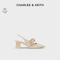 CHARLES & KEITH CHARLES&KEITH;女士链条绊带方头高跟凉鞋CK1-60920311