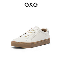 GXG男鞋 纯色男士小白鞋男夏款潮流运动板鞋透气鞋子