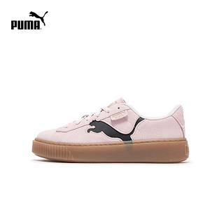 彪马（PUMA） 女子复古休闲鞋 SUEDE PLATFORM 397233 浅粉色-黑色-金色-05 37