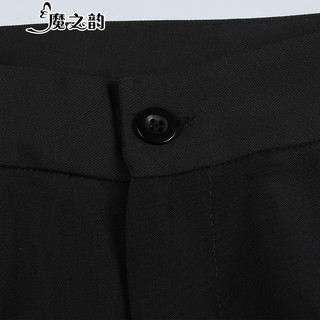 魔之韵西裤女正装西装裤子女士工作裤小直筒黑色职业装春夏秋季薄款8668 807不可系皮带黑色春秋厚款 M