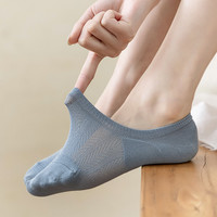 袜子女船袜夏季薄款镂空网眼纯棉透气纯黑色女隐形袜短袜吸汗透气