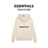 FEAR OF GOD ESSENTIALS胶印背部LOGO系列棉质拉链帽衫美式高街潮牌宽松舒适经典外套 奶油色 S