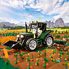 Funwhole国产积木农场系列拖拉机小型铲车儿童拼搭玩具模型