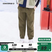匡威(Converse)匡威童装冬男童女童加绒长裤裤子儿童运动裤卫裤休闲裤 灰橄榄绿 110/50(4)