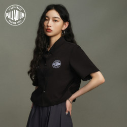 palladium帕拉丁衫衣女款翻领潮流时尚鸢尾花短袖衬衫198202