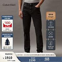 Calvin Klein Jeans24春夏新款男士休闲黑色水洗修身直筒牛仔裤J325398 1BY-牛仔黑 29