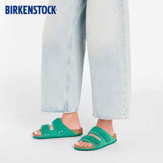 BIRKENSTOCK拖鞋男女款外穿绒面软底凉拖Uji系列 绿色常规版1025673 41