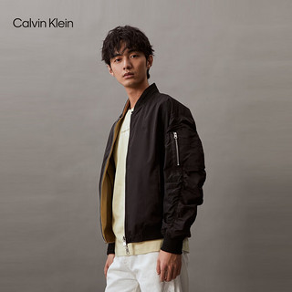 Calvin Klein Jeans24春夏新款男士双面穿时尚印花棒球领飞行员夹克J325380 BEH-太空黑 XXL