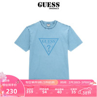 GUESS Originals 24年男女同款马卡龙纯色T恤-M3BI82K9XF1 FB3W-蓝色 M