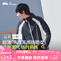 Beneunder 蕉下 男士轻薄防晒衣TS11424冰丝防晒服皮肤衣户外防紫外线 蓝白XXL