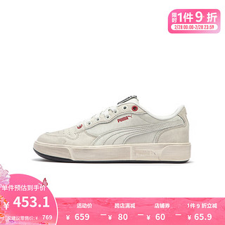 彪马（PUMA） 男女同款复古休闲板鞋脏脏鞋 LX COURT LOW 399254 白色-白色-红色-01 46