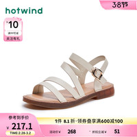 热风 hotwind【商场同款】2024年夏季新款女士时尚百搭潮流舒适罗马凉鞋厚底 0