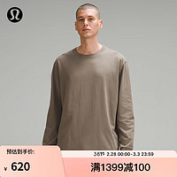 lululemon丨Heavyweight 男士棉质针织长袖 T 恤 LM3FBTS 卡其棕 XL