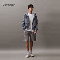 Calvin Klein Jeans24春夏男士字母印花户外休闲运动连帽外套ZM02677 PN6-雾霾蓝 XXL