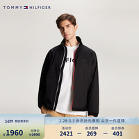 TOMMY HILFIGER 24新款春季男装休闲撞色门襟立领合身单夹克外套78JA340