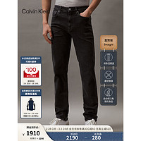 Calvin Klein Jeans24春夏男士休闲黑色水洗修身直筒牛仔裤J325398 1BY-牛仔黑 31