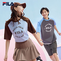 FILA 斐乐 男女款时尚休闲纯棉插肩袖T恤