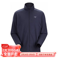 ARC'TERYX 始祖鸟 ARC’TERYX）Kyanite 户外抓绒衣男 轻量保暖连帽衫防风夹克外套 Lightweight-无帽-蓝黑色-X06481