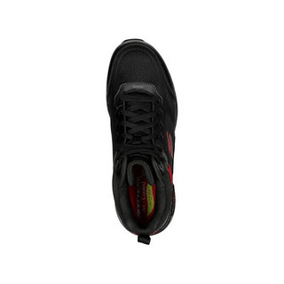 斯凯奇（SKECHERS）男鞋休闲鞋缓震舒适工作鞋户外运动皮革防滑9949433 Black 8.5 /41.5码