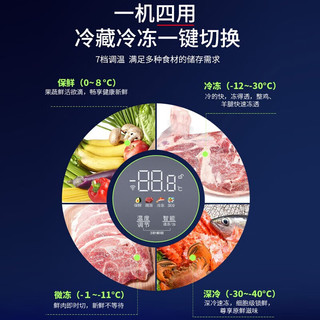 澳柯玛（AUCMA）冷柜小型家用零下40℃超低温冰柜深冷速冻1级节能冷藏冷冻转换柜钢化玻璃面板251升BC/BD-251GEX 玻璃面板-40℃超低温1级节能 251L