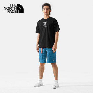 北面（The North Face）短袖T恤男简约LOGO印花宽松透气休闲纯色半袖24春夏|8AUW JK3/黑色 XL/180