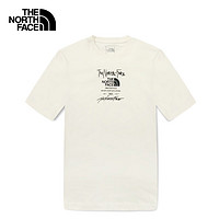 北面 短袖T恤男24春夏|8AUW QLI/米白色 L/175