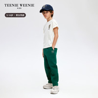 Teenie Weenie Kids小熊童装24早春男女童空气感针织运动裤 中灰色 130cm