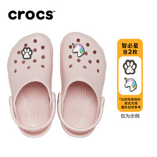 crocs卡骆驰经典洞洞鞋男童女童包头拖鞋206991 石英粉-6UR 24(140mm)